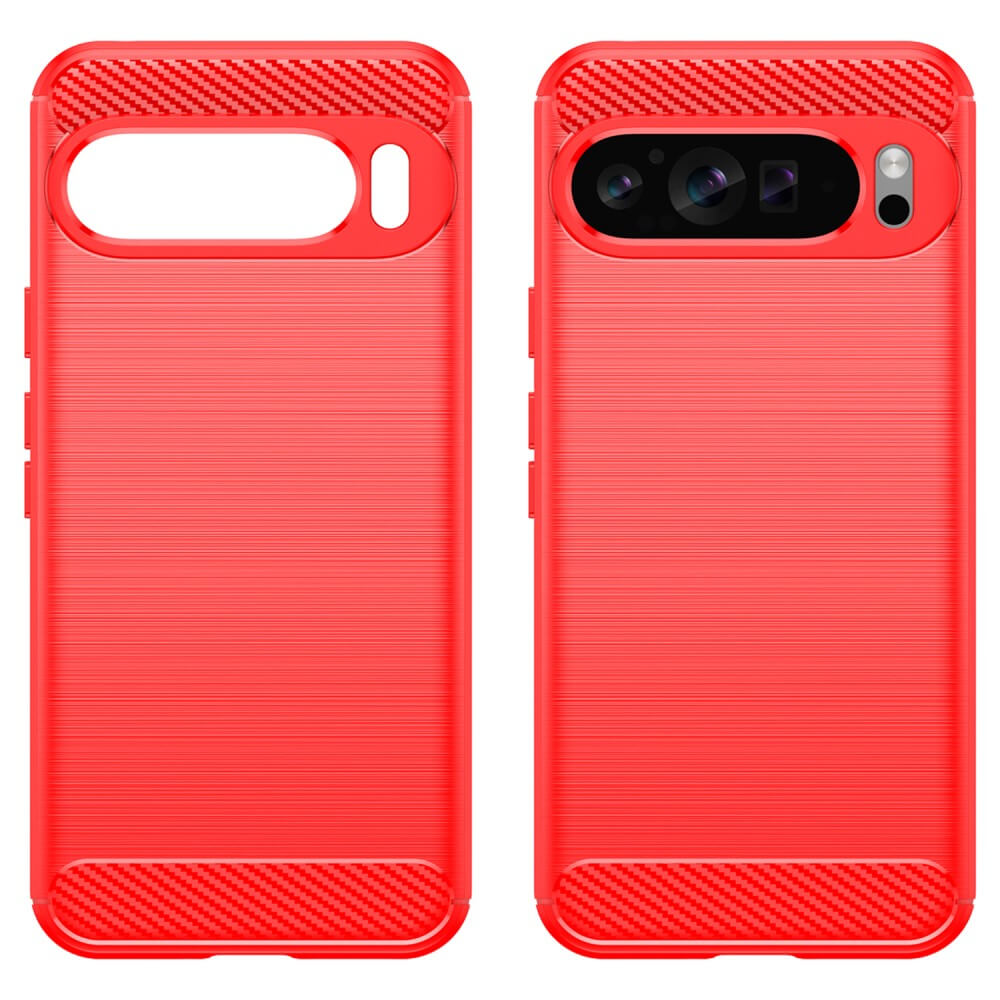 Google Pixel 9 Pro XL - Coque look métal carbone