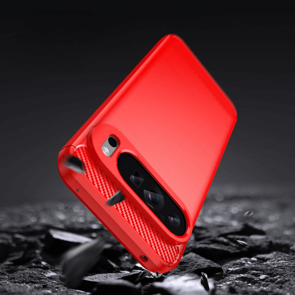 Google Pixel 9 Pro XL - Coque look métal carbone