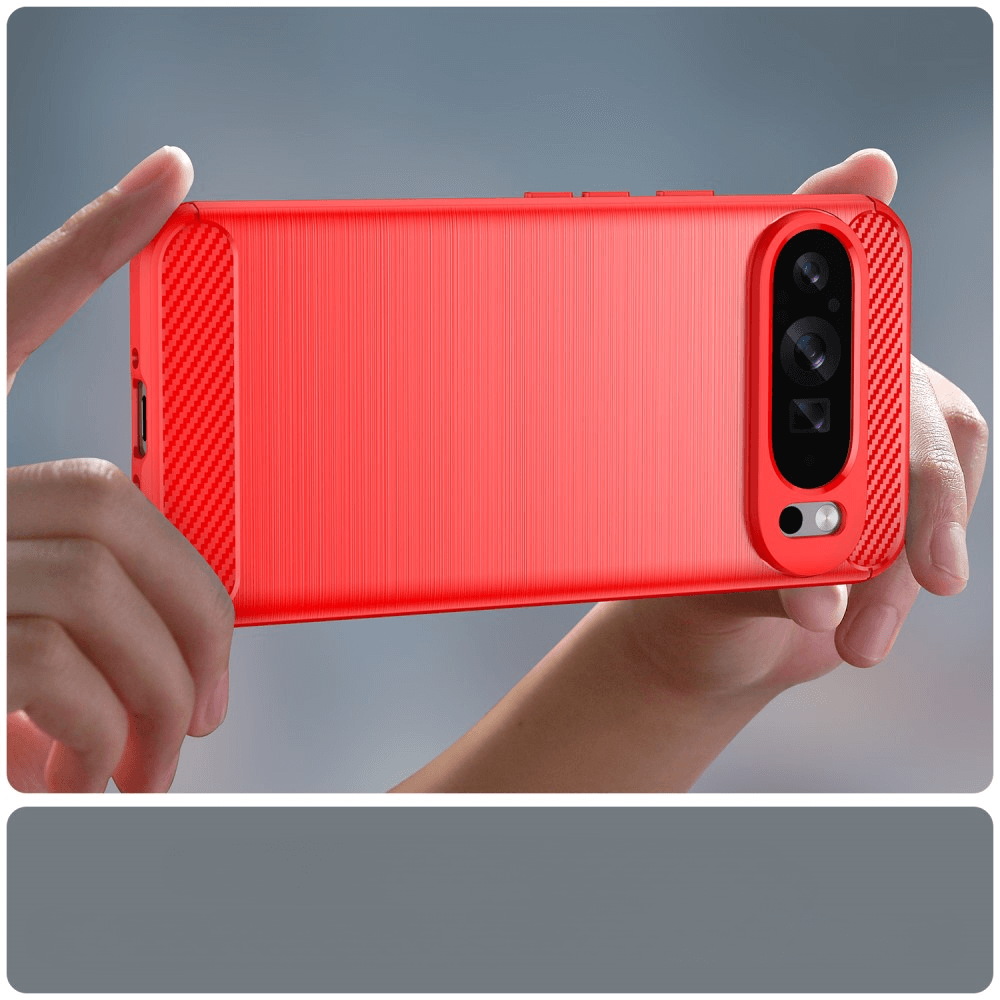 Google Pixel 9 Pro XL - Coque look métal carbone