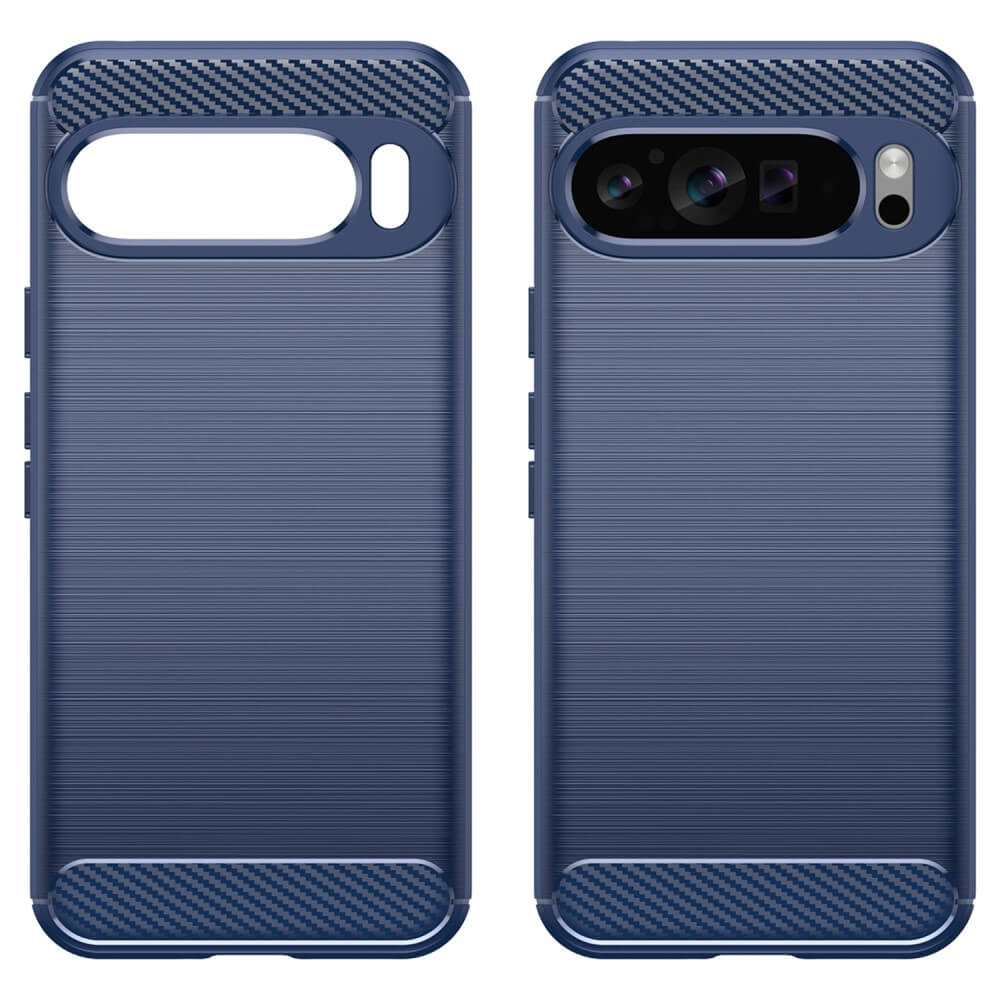 Google Pixel 9 Pro XL - Coque look métal carbone