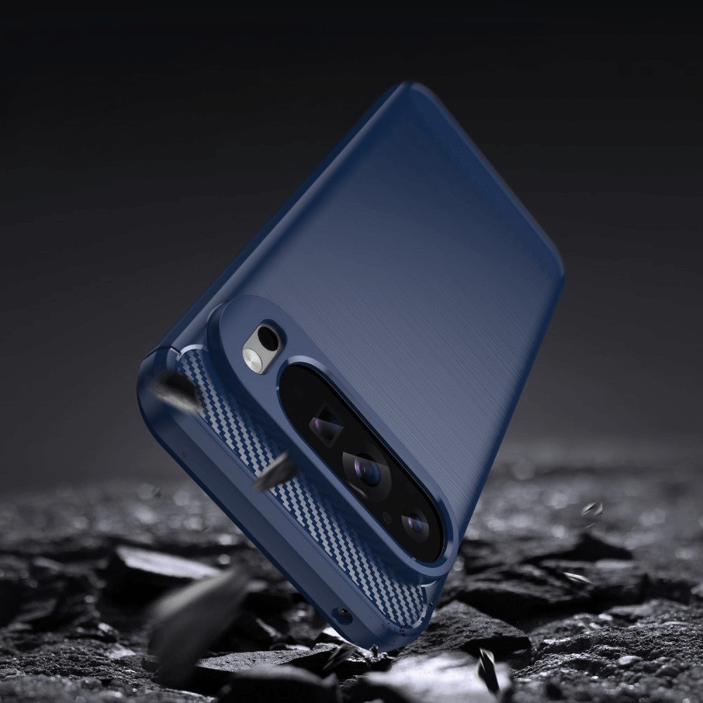 Google Pixel 9 Pro XL - Coque look métal carbone
