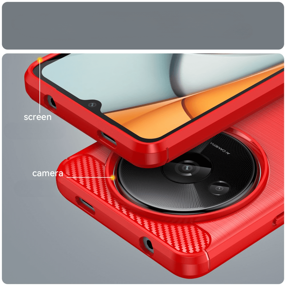 Xiaomi Redmi A3  - Cover in look metallo carbonio
