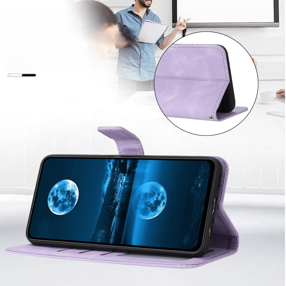 Galaxy S25+ / S24+ Plus - Custodia in pelle scamosciata dal design vintage