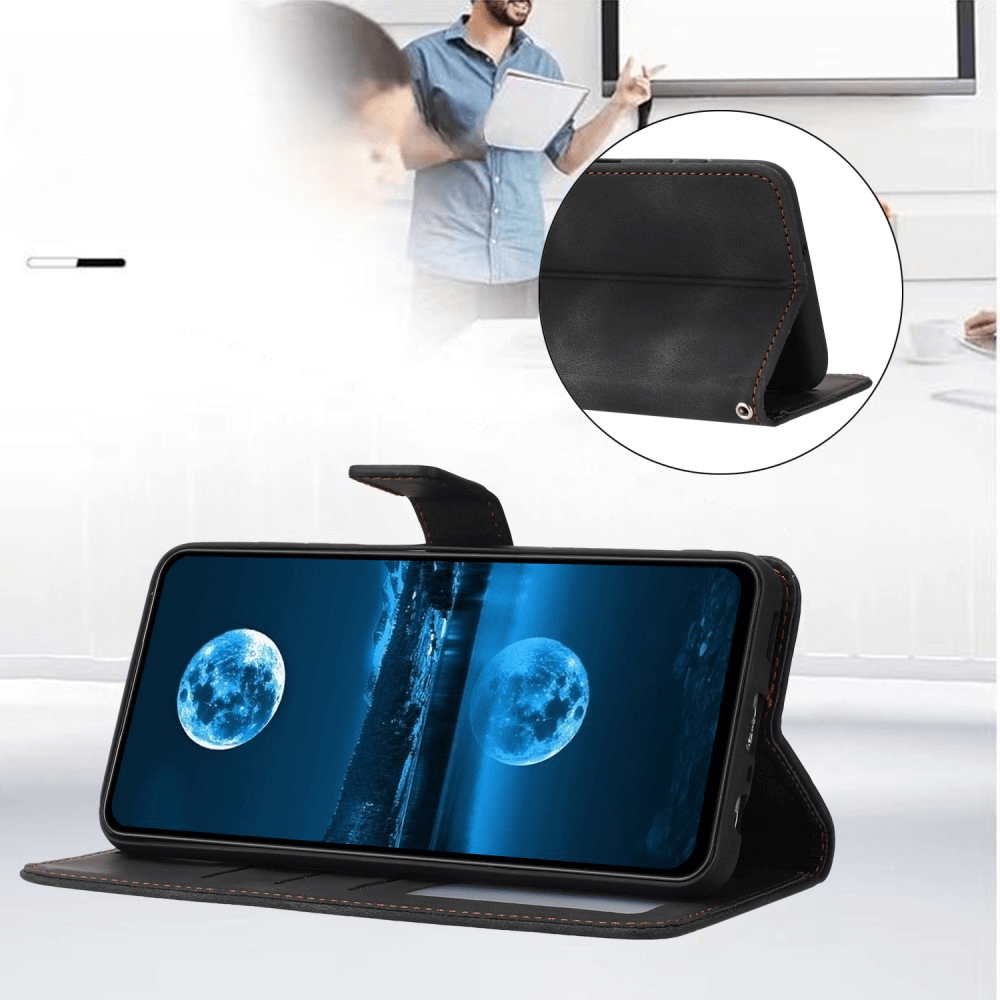 Galaxy S25+ / S24+ Plus - Custodia in pelle scamosciata dal design vintage