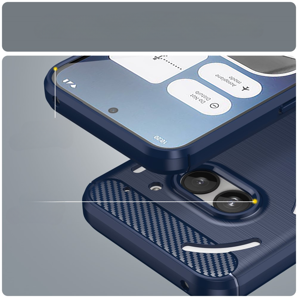 Nothing Phone (2a) - Metall Carbon Look Hülle