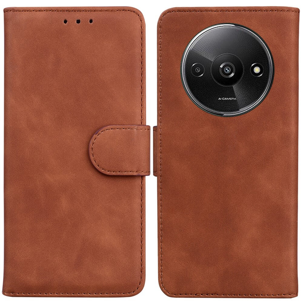 Xiaomi Redmi A3 - Custodia solida in ecopelle