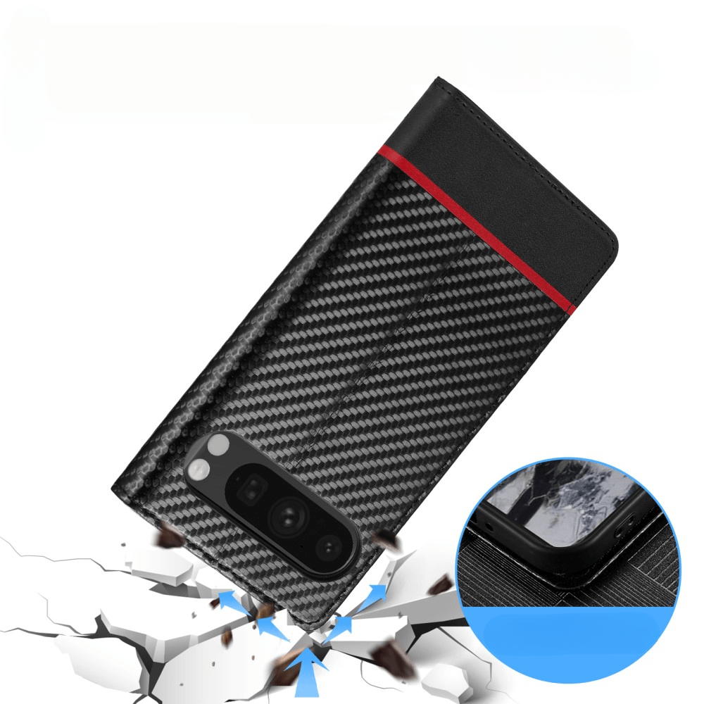 Google Pixel 9 Pro XL - LC.IMEEKE Custodia Carbon Fiber