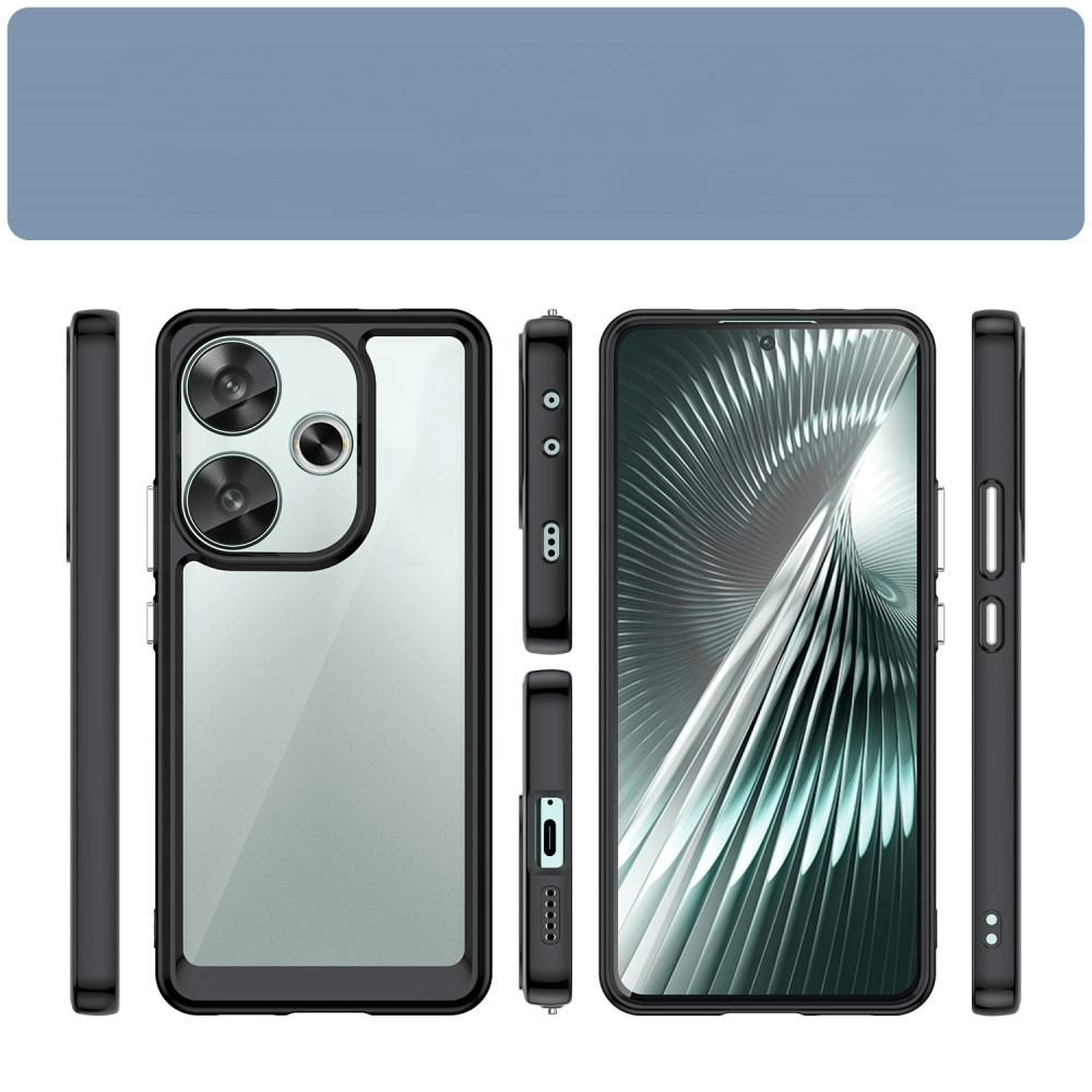 Xiaomi Poco F6 - Protective Acrylic Phone Case with Raised Edge