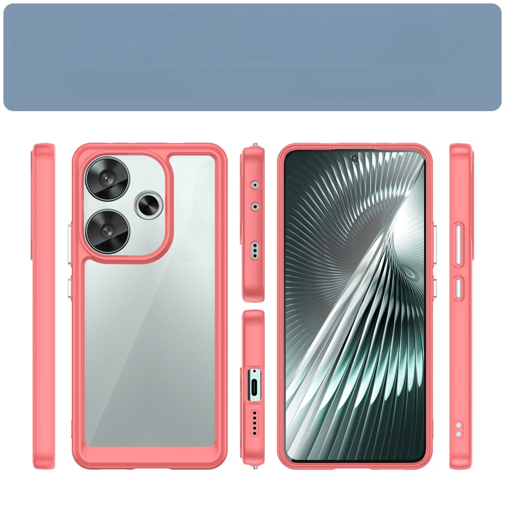 Xiaomi Poco F6 - Protective Acrylic Phone Case with Raised Edge