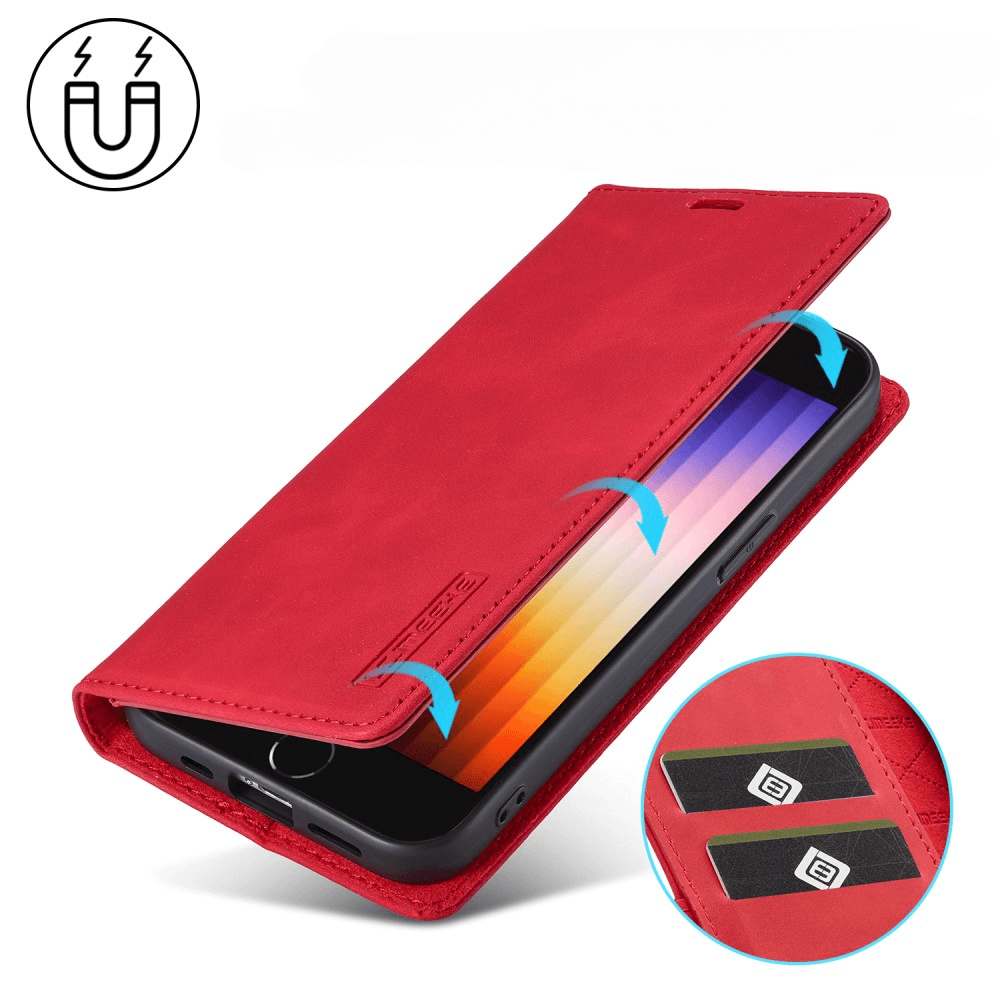 iPhone 16e - LC.IMEEKE Custodia Flip Case Vintage