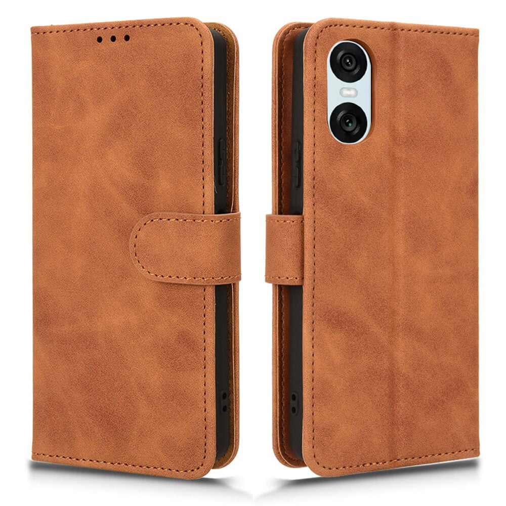 Sony Xperia 10 VI - Étui en daim au design vintage