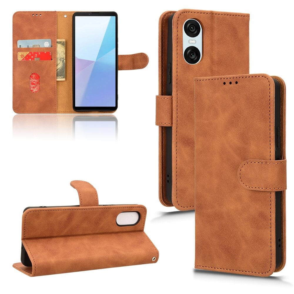 Sony Xperia 10 VI - Étui en daim au design vintage