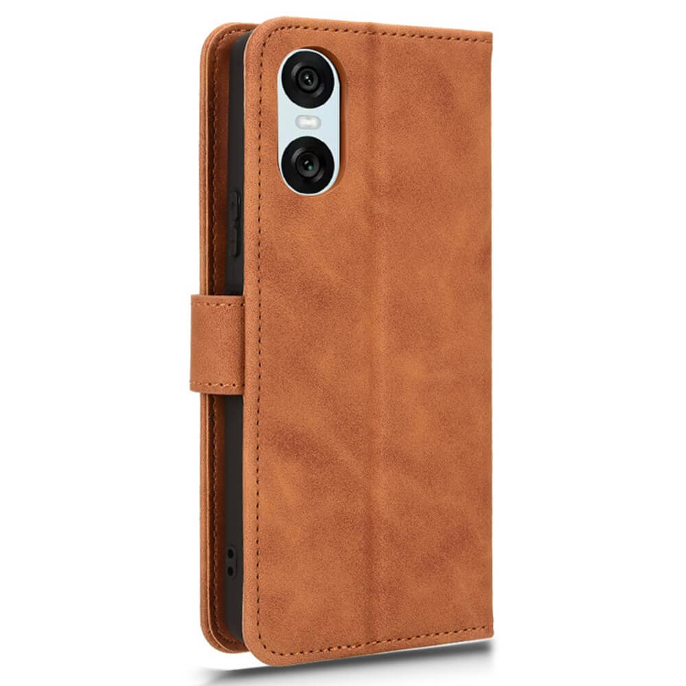 Sony Xperia 10 VI - Étui en daim au design vintage