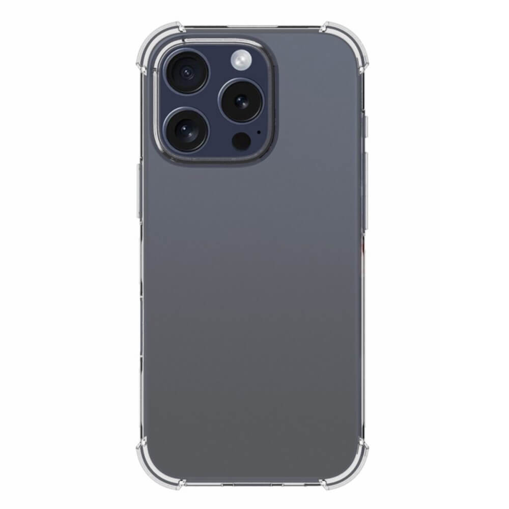 Das iPhone 16 Pro von Cover-Discount bleibt mit dem Drop Protection Silikon Case sicher, einer durchsichtigen TPU-Hülle mit verstärkten Ecken für hervorragenden Schutz, ohne das Dreifachkamera-Design Ihres Telefons zu verbergen.