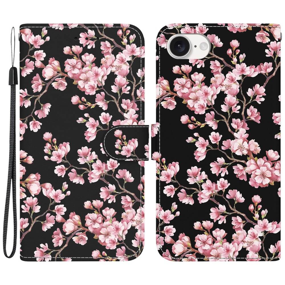iPhone 16e - Tasche Hülle mit Blüten Motiv