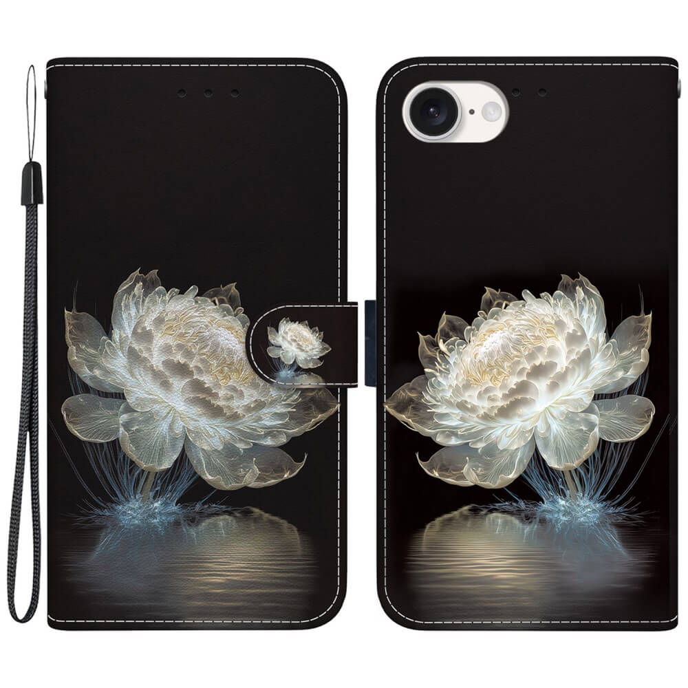 iPhone 16e - Tasche Hülle mit Blüten Motiv