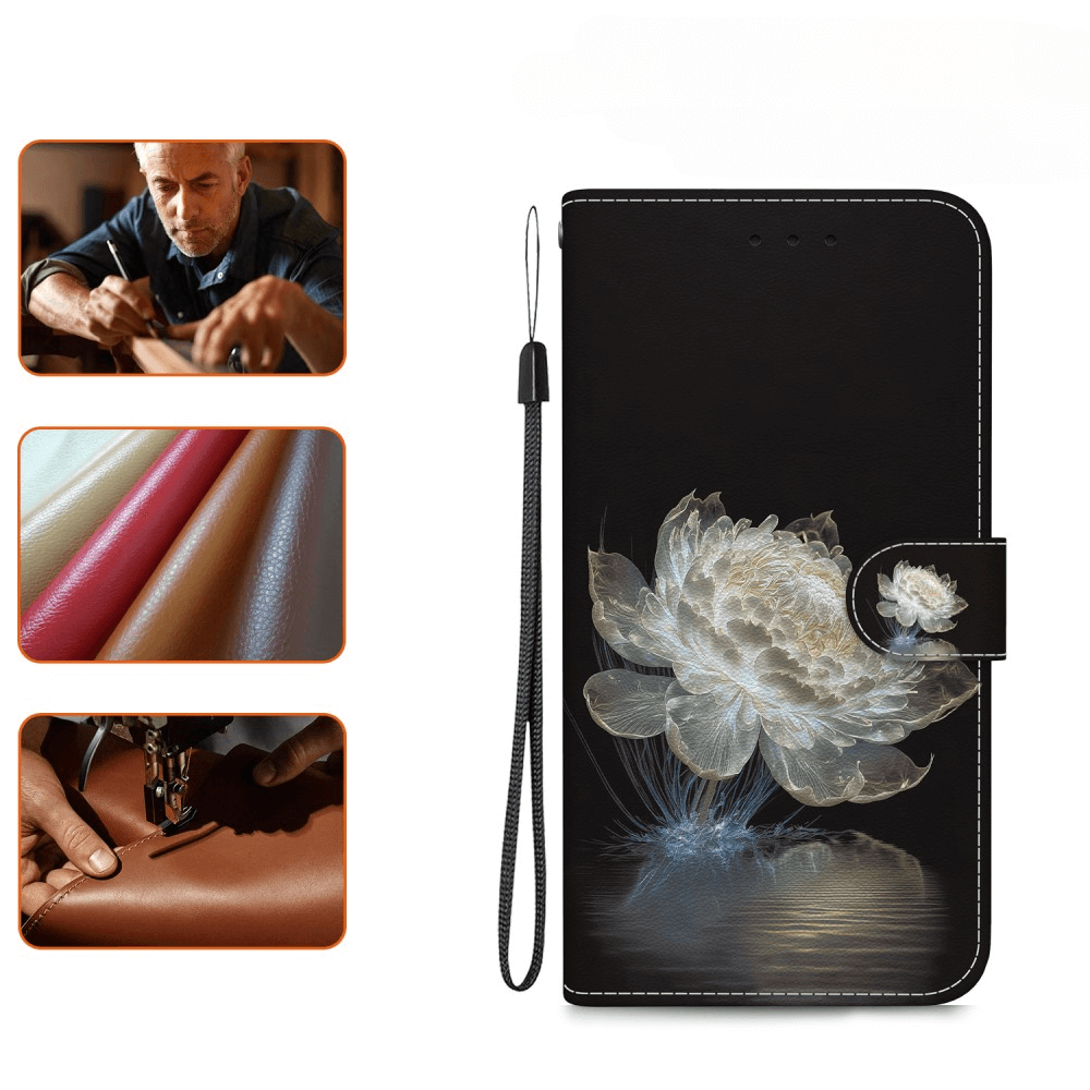 iPhone 16e - Tasche Hülle mit Blüten Motiv