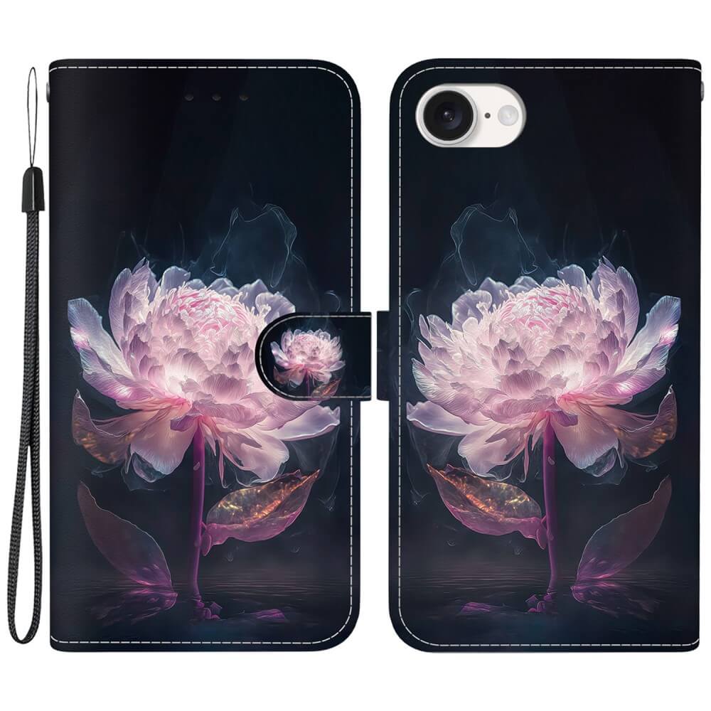 iPhone 16e - Tasche Hülle mit Blüten Motiv