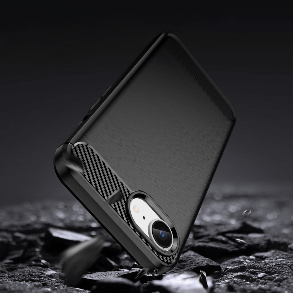 iPhone 16e - Cover in look metallo carbonio