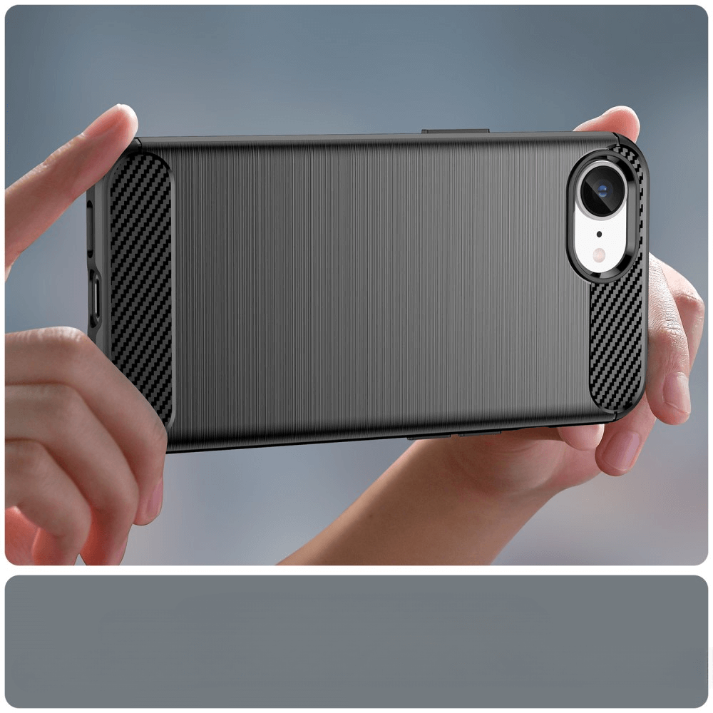 iPhone 16e - Cover in look metallo carbonio