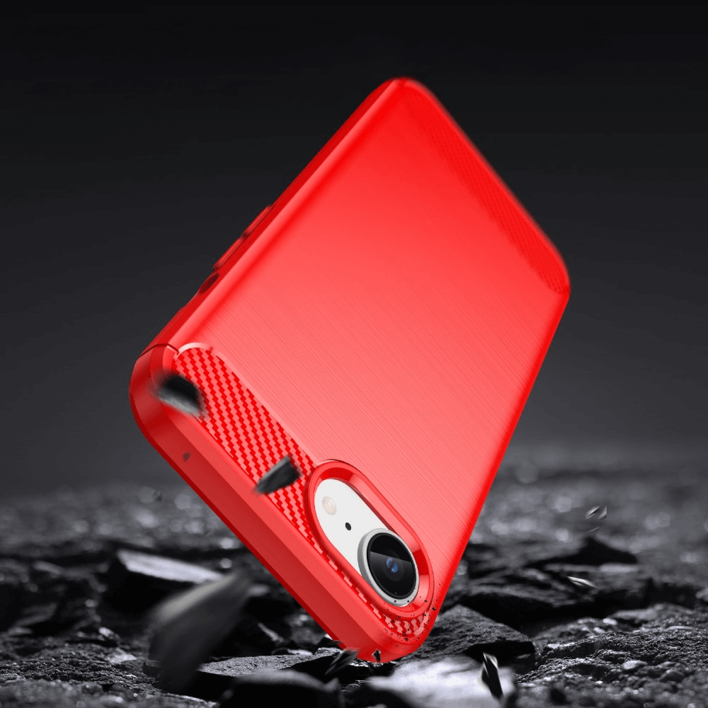 iPhone 16e - Cover in look metallo carbonio
