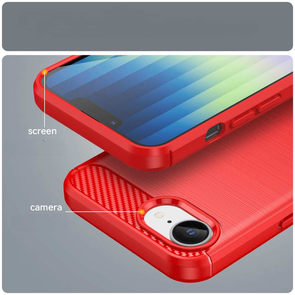 iPhone 16e - Cover in look metallo carbonio