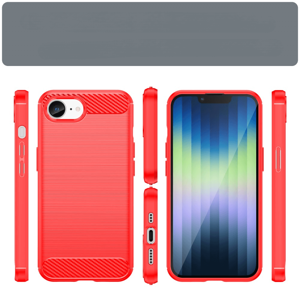 iPhone 16e - Cover in look metallo carbonio