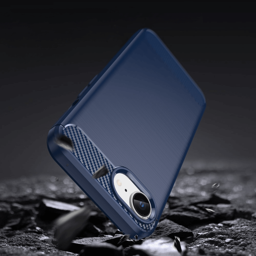 iPhone 16e - Cover in look metallo carbonio