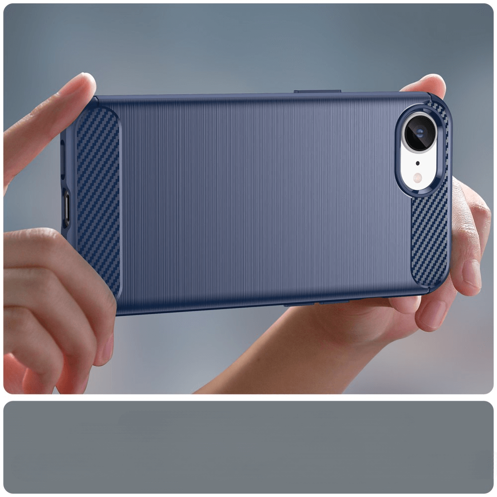 iPhone 16e - Cover in look metallo carbonio