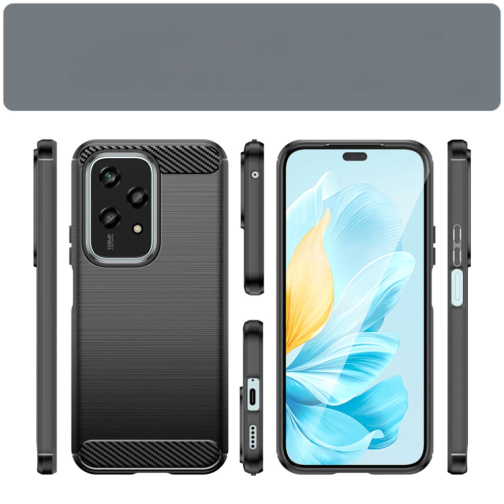HONOR 200 Lite - Cover in look metallo carbonio
