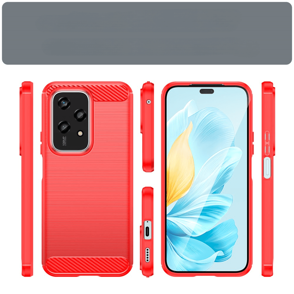 HONOR 200 Lite - Cover in look metallo carbonio