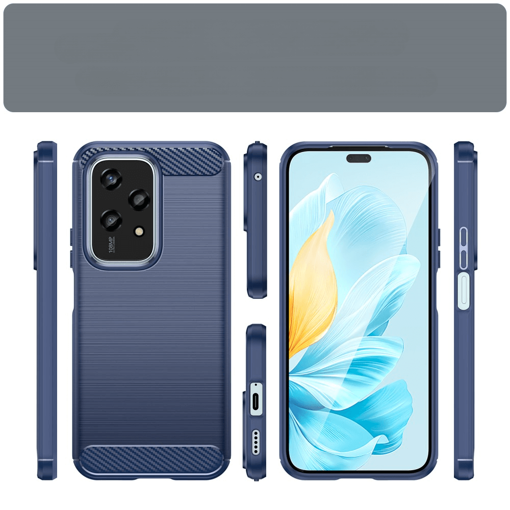 HONOR 200 Lite - Cover in look metallo carbonio