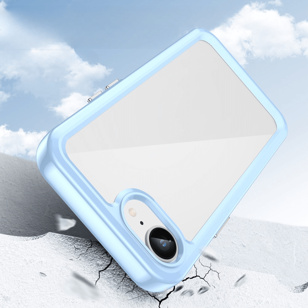 iPhone 16e - Custodia protettiva in acrilico con bordo rialzato