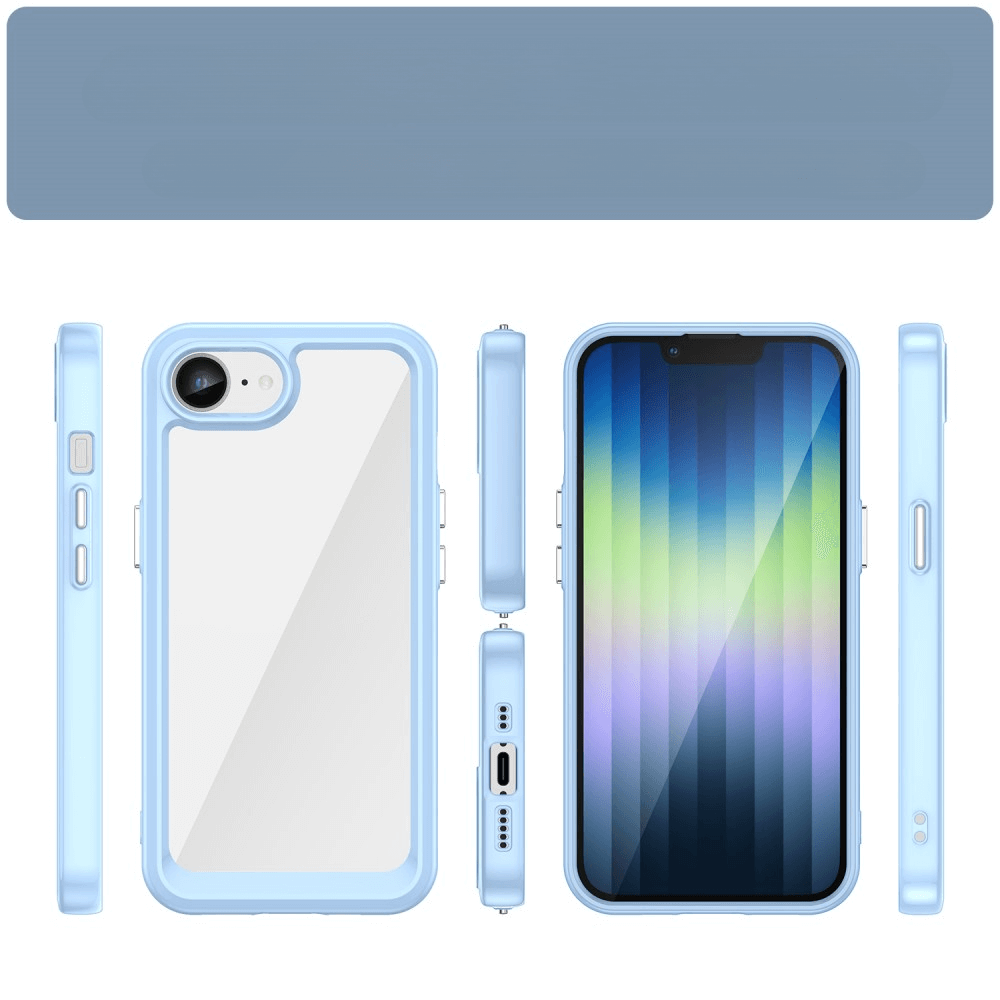 iPhone 16e - Custodia protettiva in acrilico con bordo rialzato