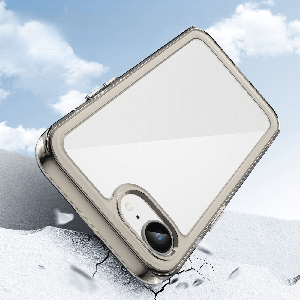 iPhone 16e - Custodia protettiva in acrilico con bordo rialzato