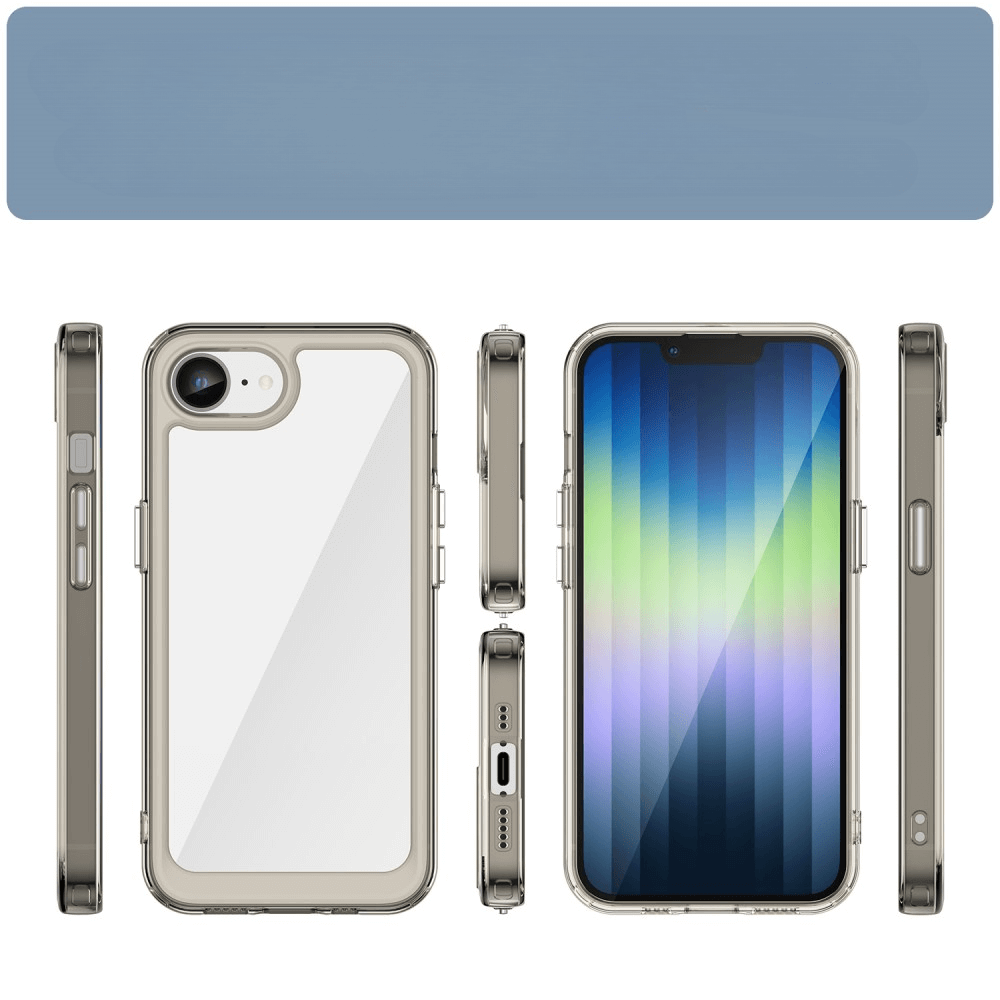 iPhone 16e - Custodia protettiva in acrilico con bordo rialzato