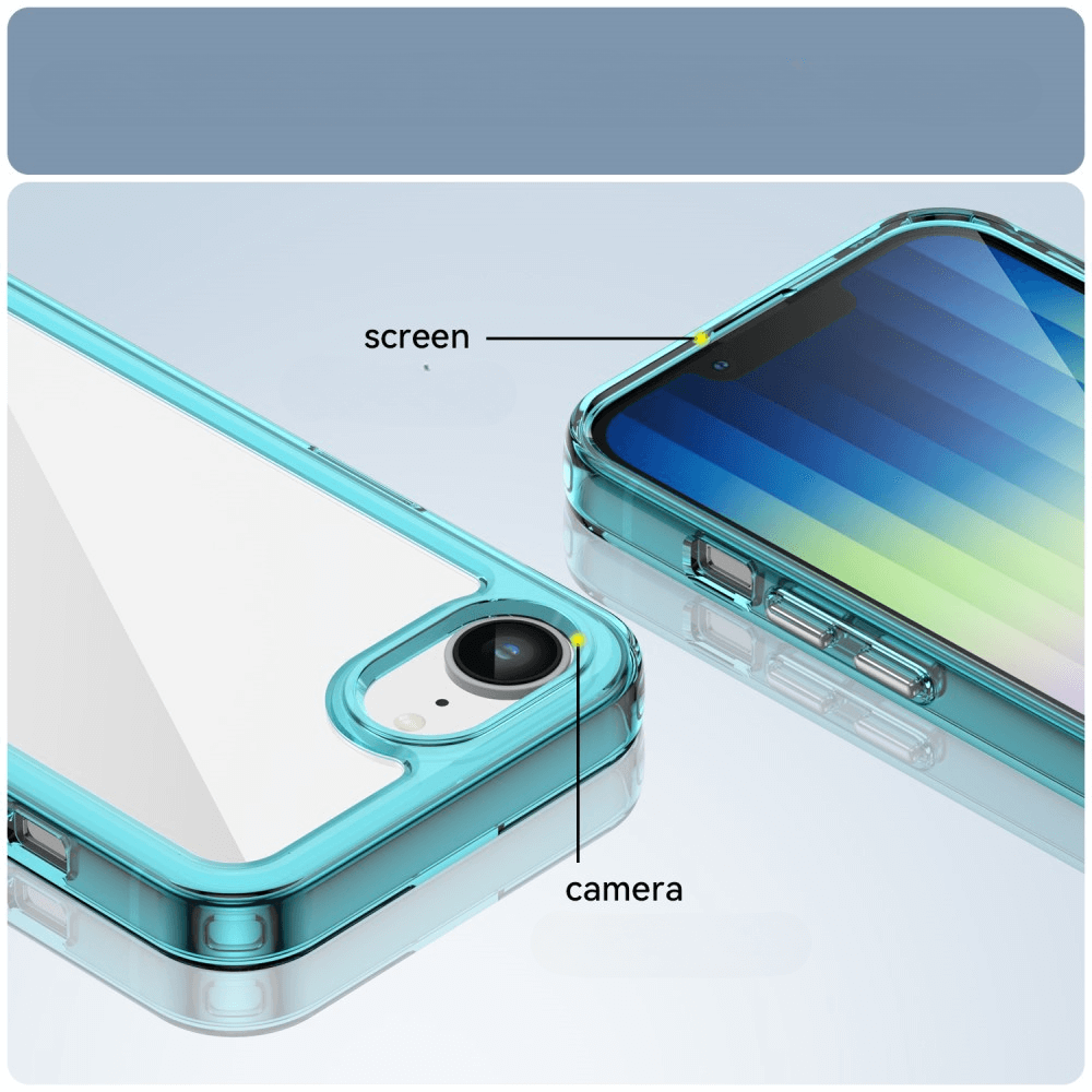 iPhone 16e - Custodia protettiva in acrilico con bordo rialzato