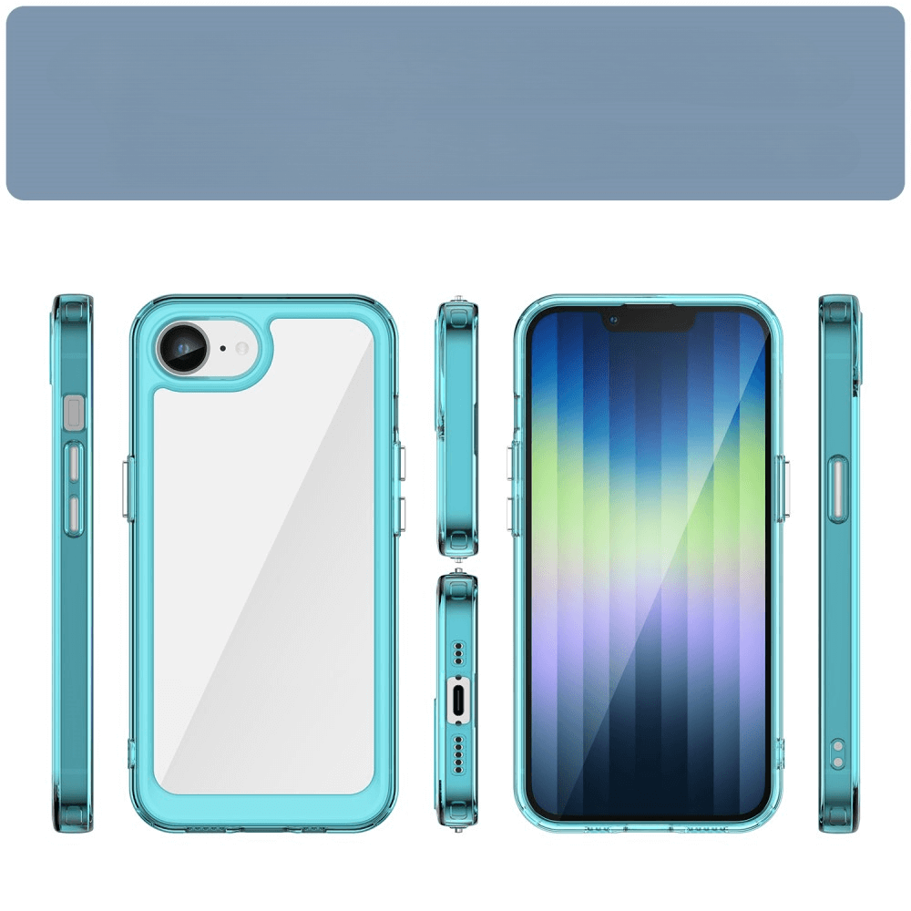 iPhone 16e - Custodia protettiva in acrilico con bordo rialzato