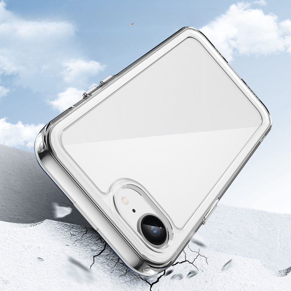 iPhone 16e - Custodia protettiva in acrilico con bordo rialzato