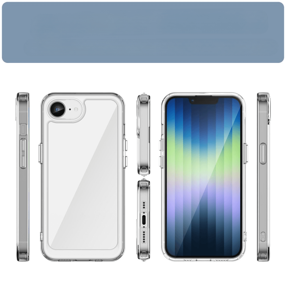 iPhone 16e - Custodia protettiva in acrilico con bordo rialzato