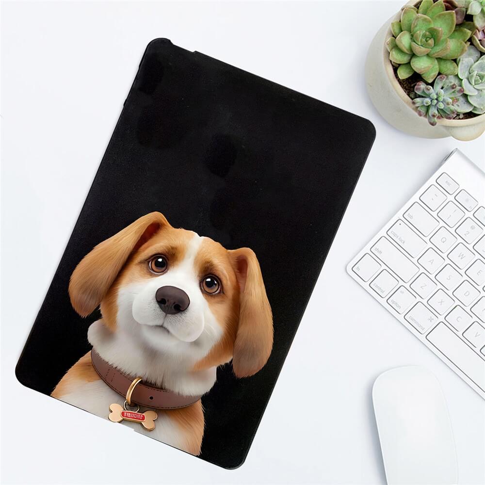 Hülle mit einem niedlichen Cartoon-Hund neben Ihrer Tastatur und Maus - kombinieren Sie es perfekt mit der Cover-Discount Kindle Paperwhite 2024 - Schutzhülle TPU mit Motiv für stilvollen, flexiblen Schutz für Ihr Gerät.
