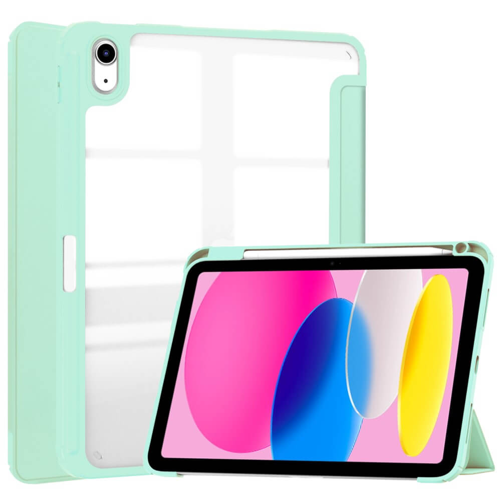 iPad 2025 / 2022 - Custodia protettiva per tablet in acrilico con bordo rialzato