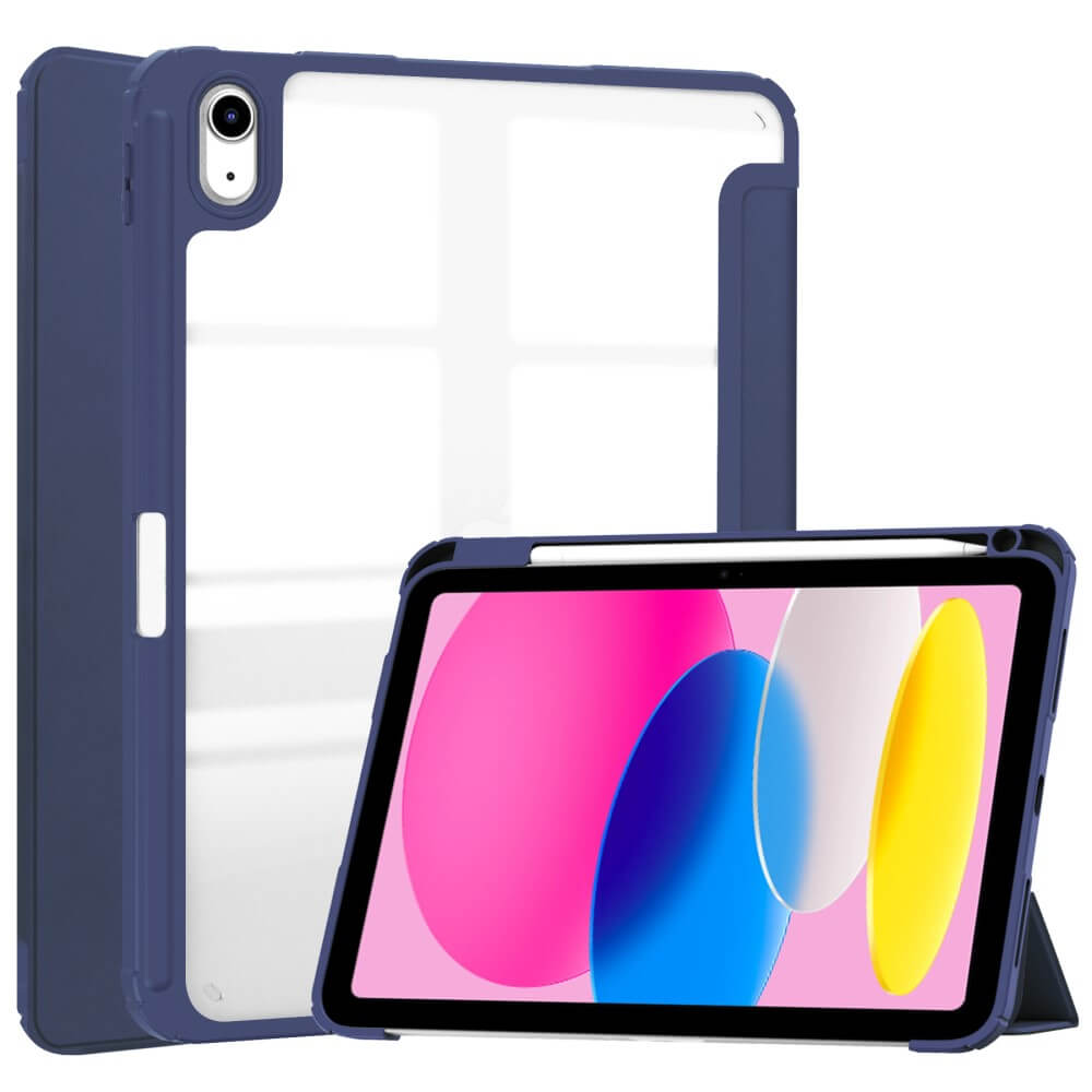 iPad 2025 / 2022 - Custodia protettiva per tablet in acrilico con bordo rialzato