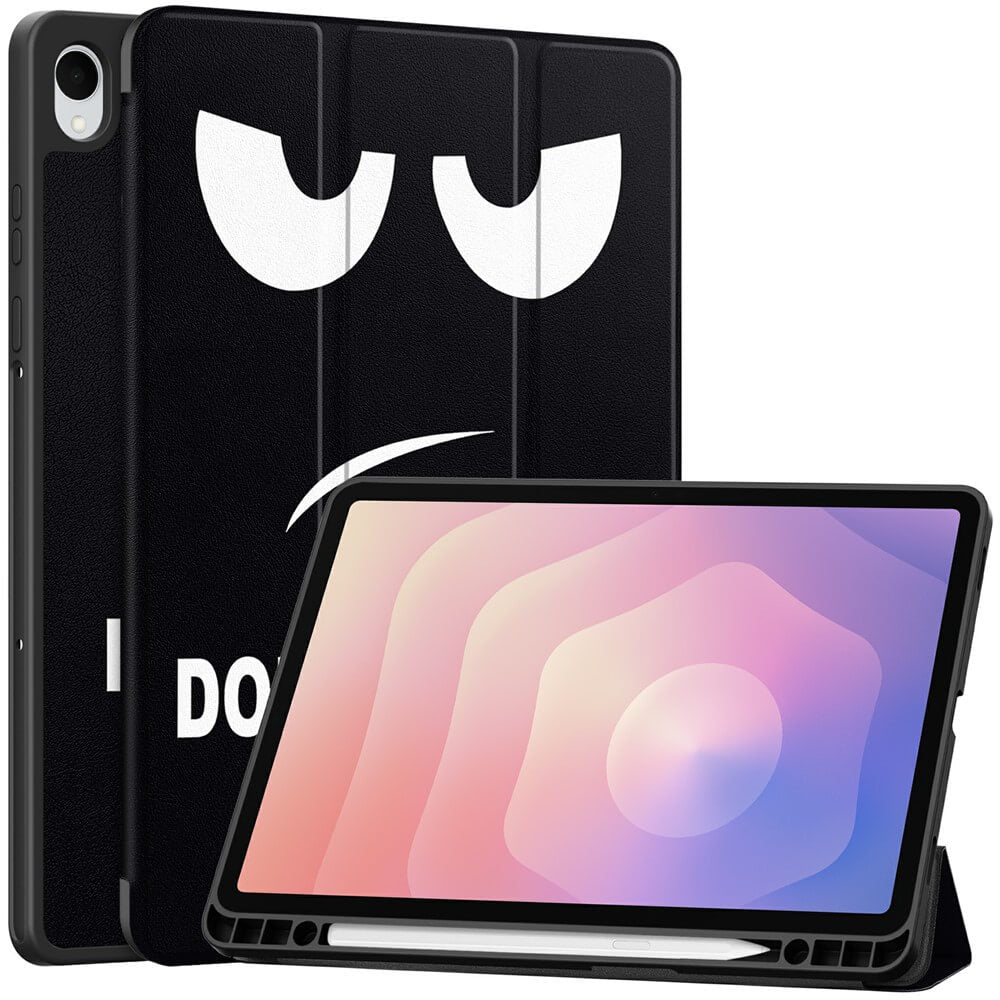 Galaxy Tab S11 - Tri-Fold Case with pencil holder and motif