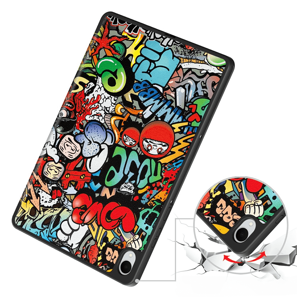 Galaxy Tab S11 - Tri-Fold Case with pencil holder and motif