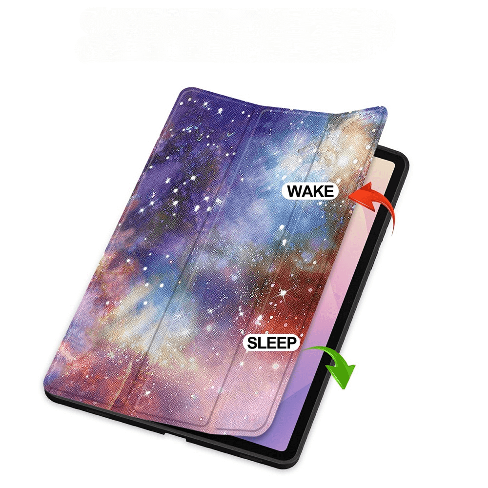 Galaxy Tab S11 - Tri-Fold Case with pencil holder and motif