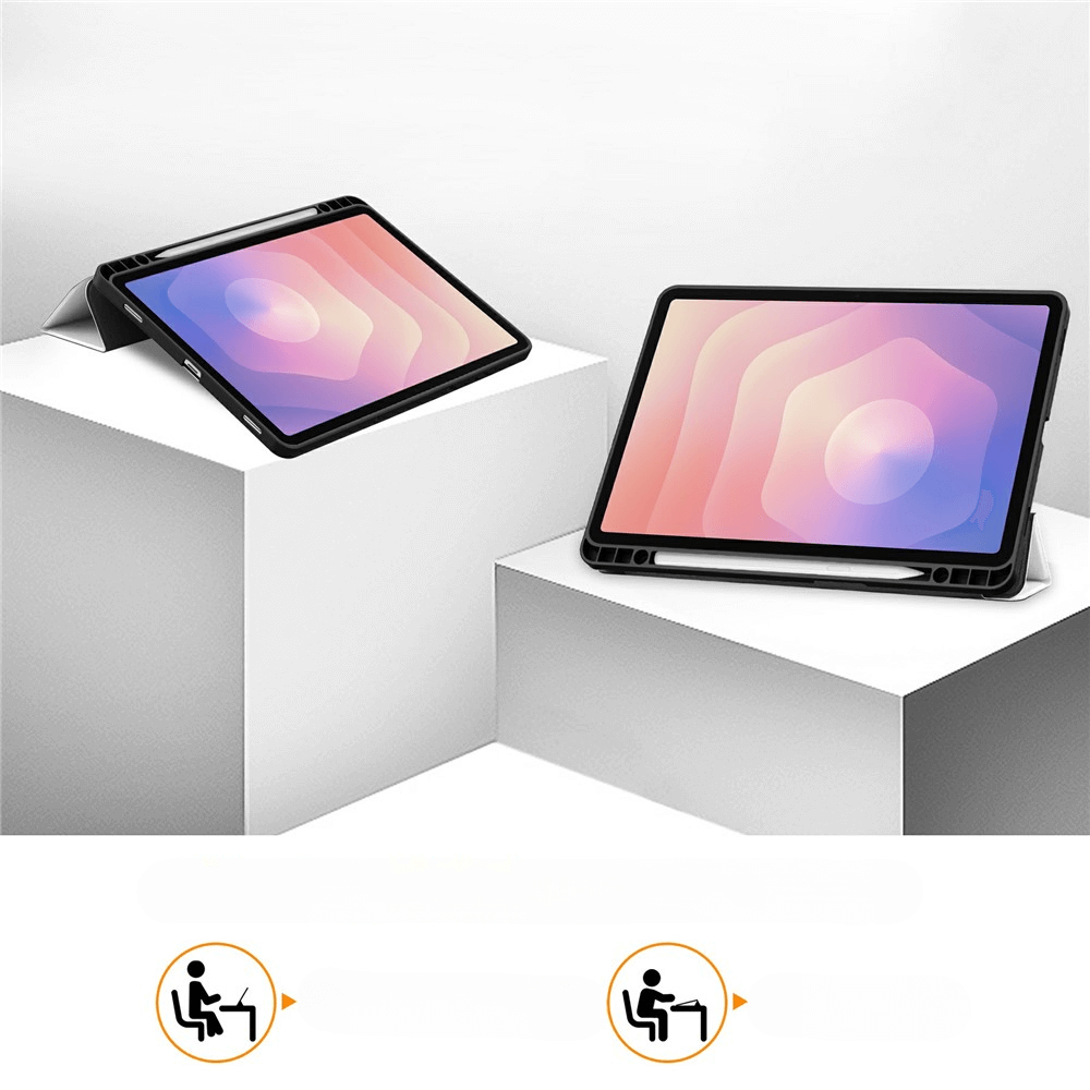 Galaxy Tab S11 - Tri-Fold Case with pencil holder and motif