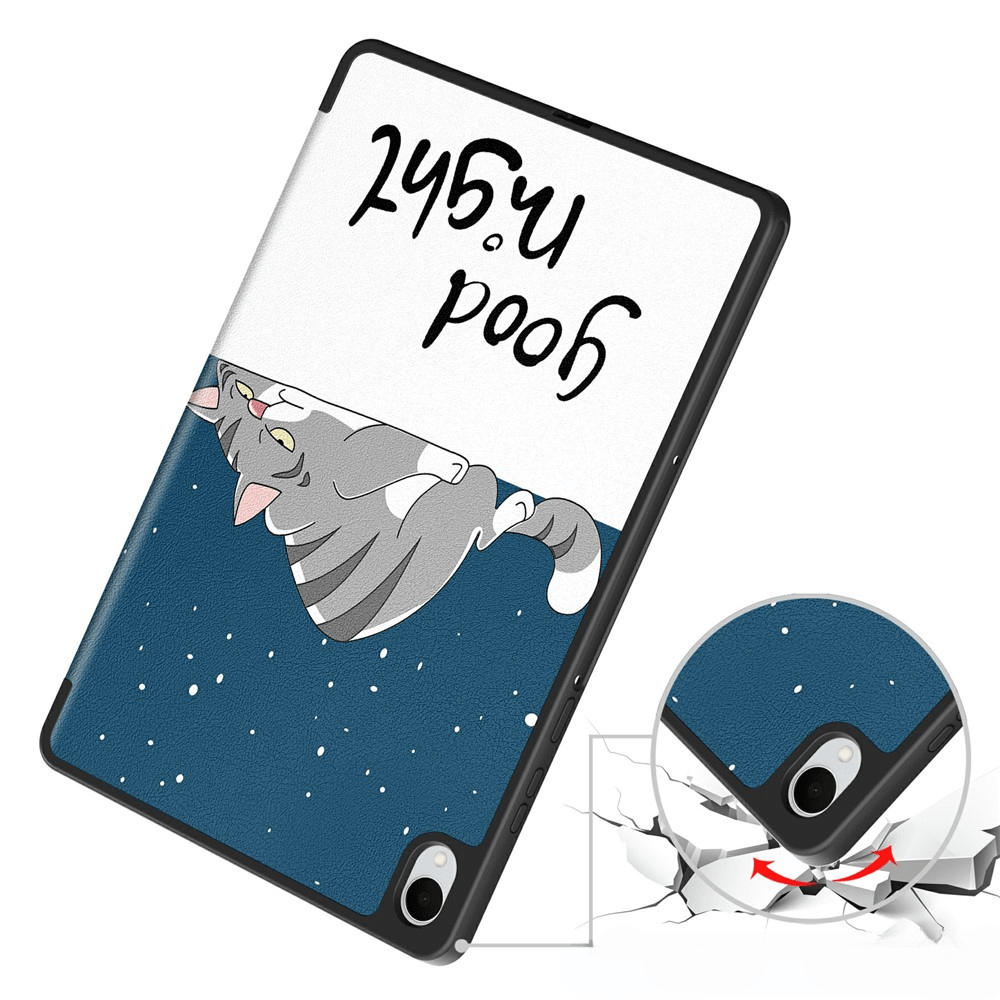 Galaxy Tab S11 - Tri-Fold Case with pencil holder and motif