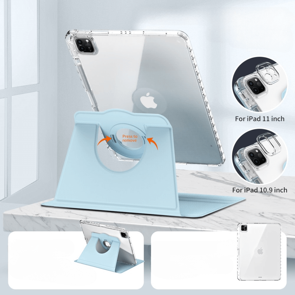 iPad Air / Pro 11 - 2in1 Rotating Case With Back- and Front-Cover