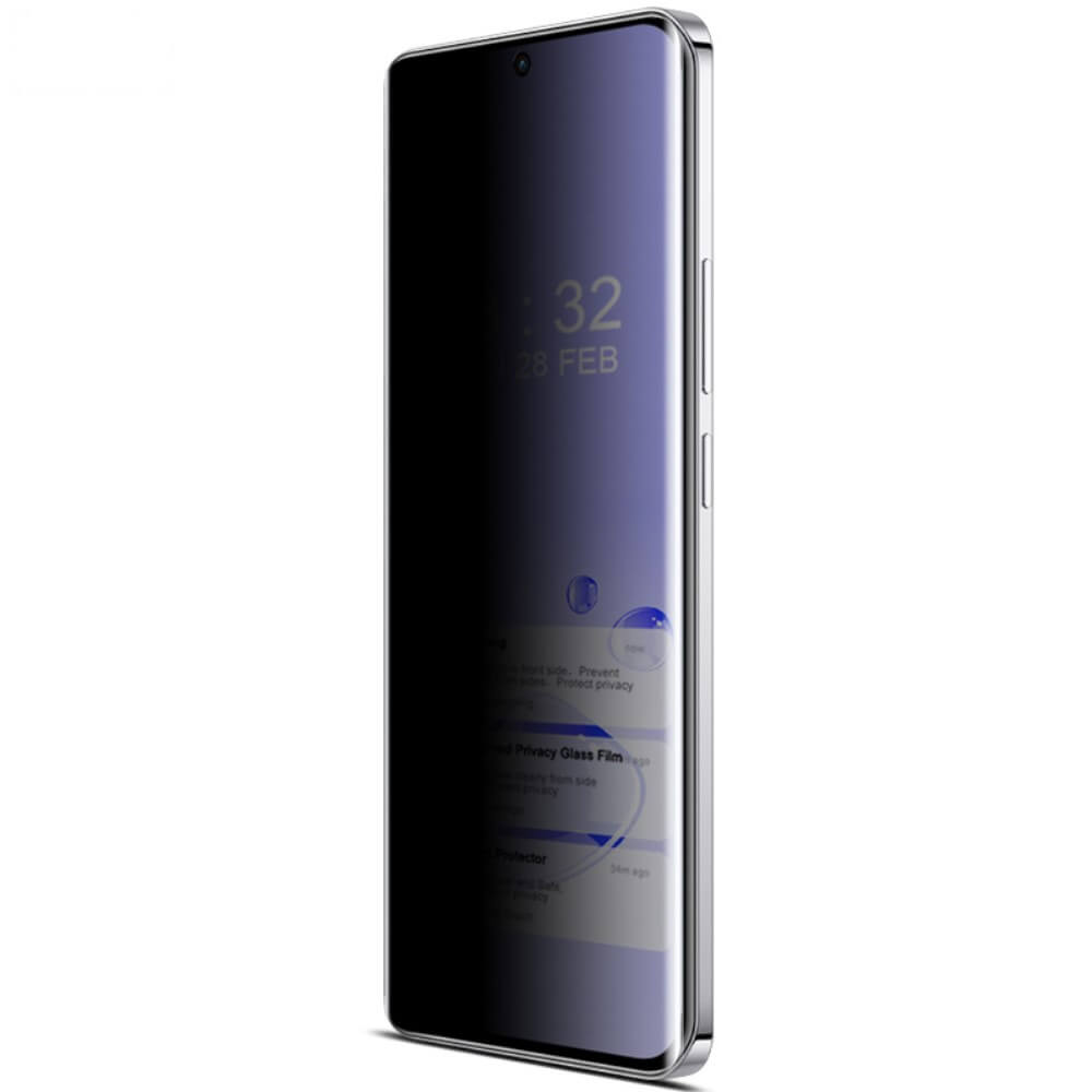 Schützen Sie Ihren OPPO Reno12 5G-Bildschirm vor neugierigen Blicken mit dem IMAK Panzerglas Display Privacy Anti-Spy von Cover-Discount – begrenzt die seitliche Sicht und sorgt dafür, dass Ihr Display nur für Sie sichtbar ist.